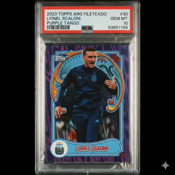 Argentina Fileteado – Lionel Scaloni #30 | PSA 10  Topps Argentina Fileteado | 2023 GEM MINT